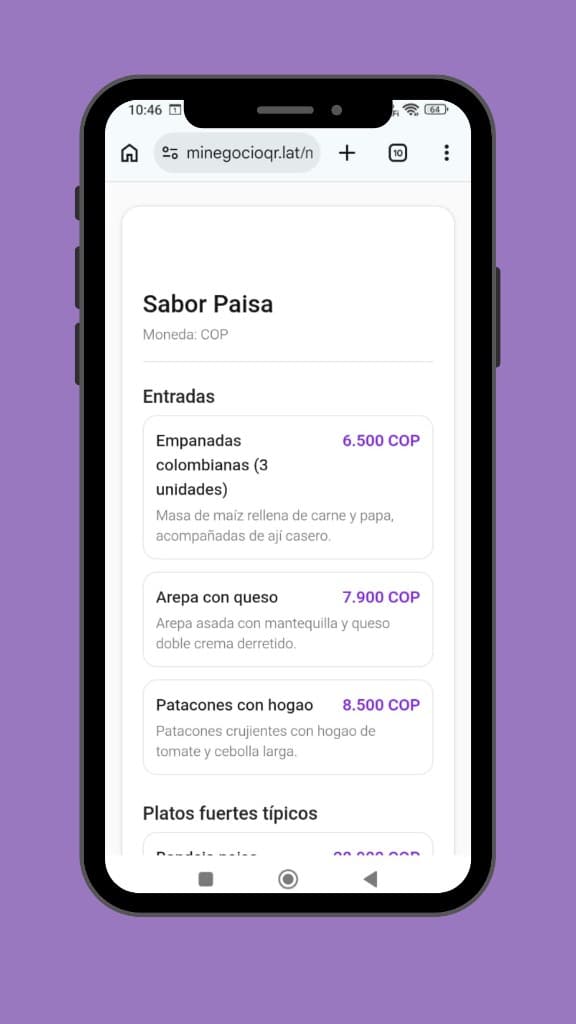 Clásico template preview